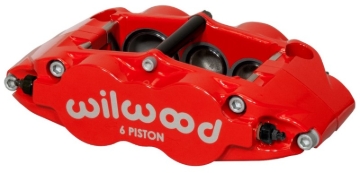 Picture of Wilwood Caliper-Narrow Superlite 6R-RH - Red 1.62/1.12/1.12in Pistons 1.10in Disc