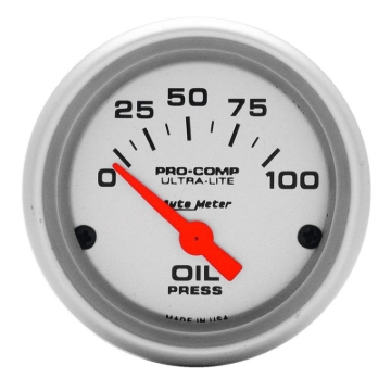 Picture of Autometer Ultra-Lite 52mm 0-100 PSI Electronic Oil Pressure Gauge