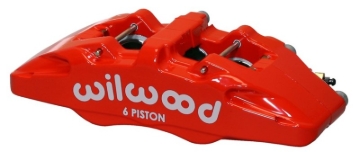 Picture of Wilwood Caliper-Forged Dynapro 6 5.25in Mount-Red-R/H 1.62/1.12/1.12in Pistons 1.10in Disc