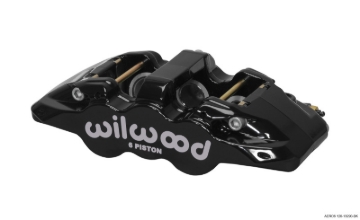 Picture of Wilwood Caliper-Aero6-L/H - Black 1.62/1.12/1.12in Pistons 1.25in Disc