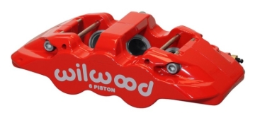 Picture of Wilwood Caliper-Aero6-R/H - Red 1.62/1.12/1.12in Pistons 1.25in Disc