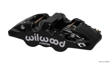 Picture of Wilwood Caliper-Aero4-L/H - Black 1.88/1.62in Pistons 1.25in Disc