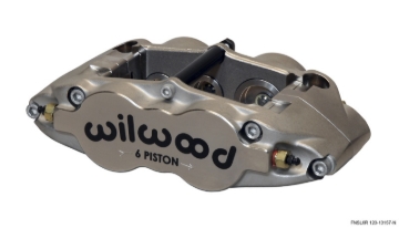 Picture of Wilwood Caliper-Narrow Superlite 6R-ST-R/H - Nickel 1.62/1.12/1.12in Pistons 1.10in Disc
