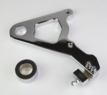 Picture of Wilwood Caliper Mounting Kit Chrome w/Bracket GP310 2000-06 FLH/FLT