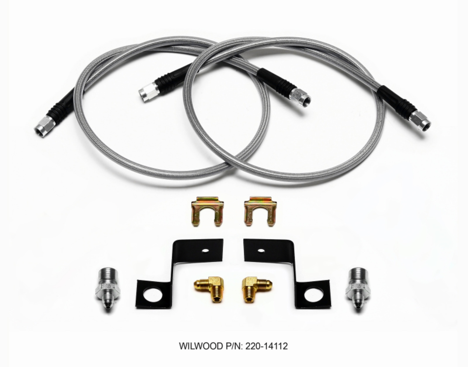 Picture of Wilwood Flexline Kit 30 inch -3 3/8-24 IF 1/8 NPT 90 Degree