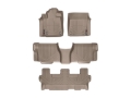 Picture of WeatherTech 12+ Toyota Sequoia Front/Rear/and Rear Floorliners w/Center Aisle - Tan
