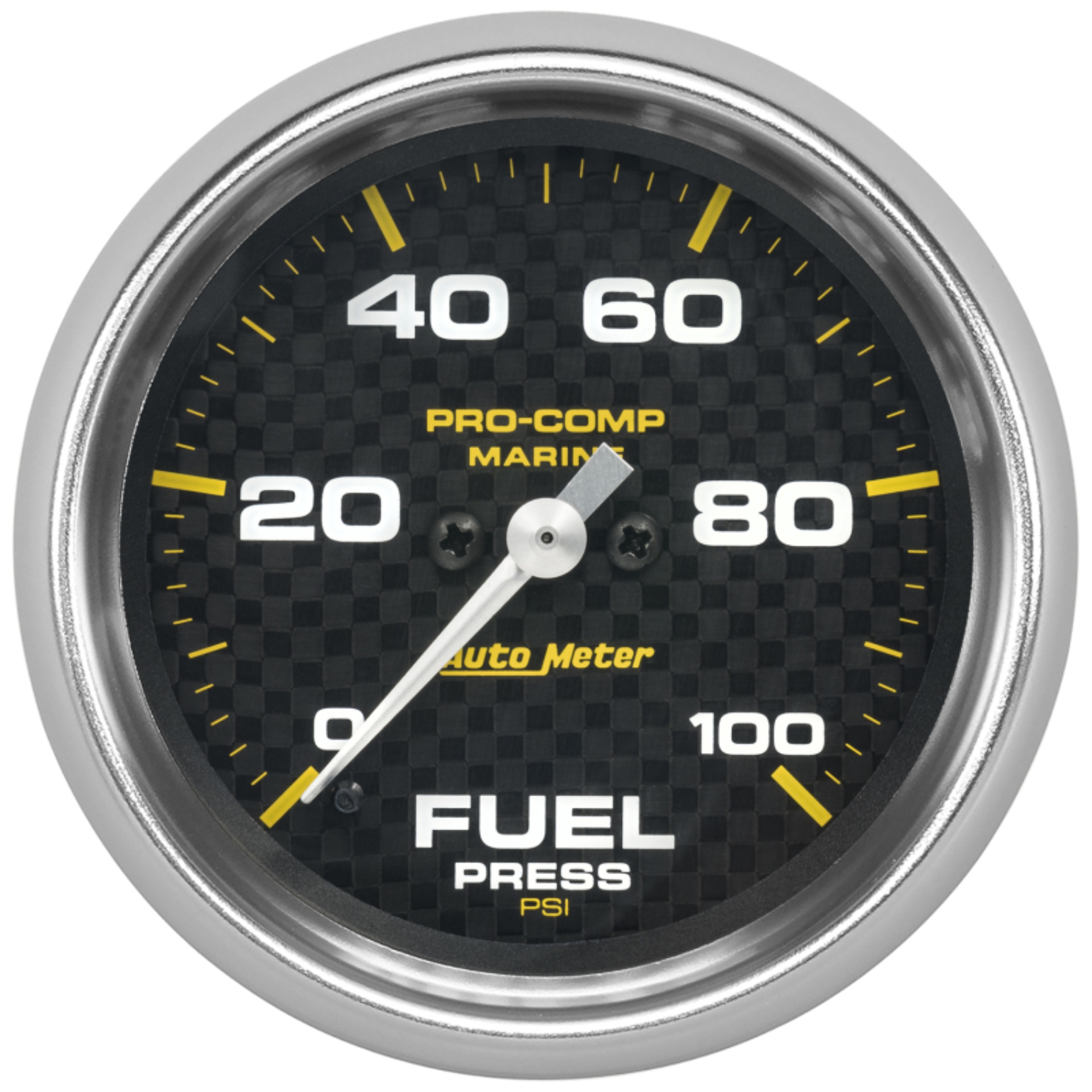 Picture of Autometer Marine Carbon Fiber 2-5/8in 100 PSI Digital Stepper Motor Fuel Pressure Gauge