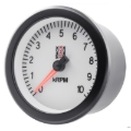 Picture of Autometer Stack Sport 88mm 0-10K RPM Tachometer - White