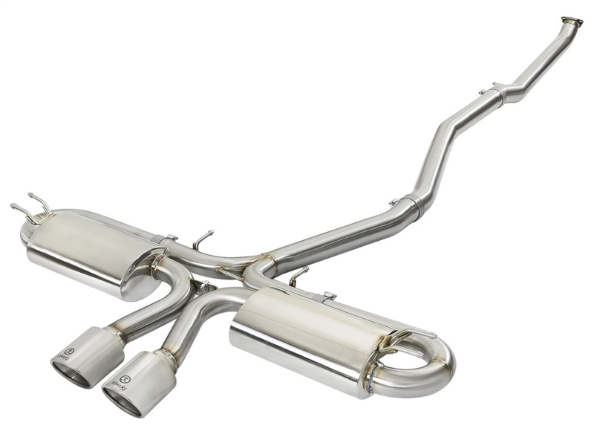Picture of aFe Takeda 3in 304 SS Cat-Back Exhaust System w/ Polished Tips 2017 Honda Civic Si I4 1.5L (t)
