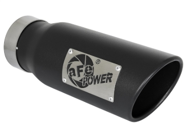Picture of aFe MACH Force-Xp 409 Stainless Steel Exhaust Tip 3.5 In x 4.5in Out x 12in L Clamp-On
