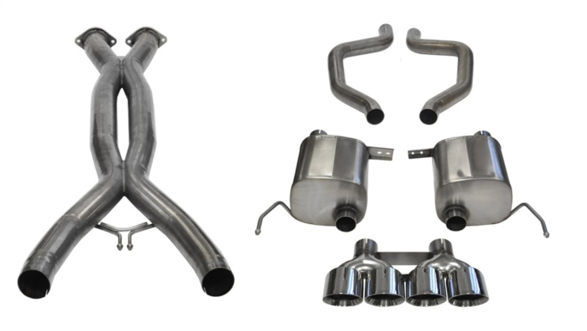 Picture of Corsa 2015+ Chevrolet Corvette C7 Z06 2.75in Dual Rear Xtreme Cat-Back Exhaust w/ Quad Polis