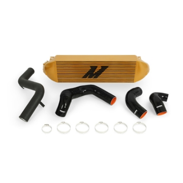 Picture of Mishimoto 2013+ Ford Focus ST Gold Intercooler w/ Black Pipes