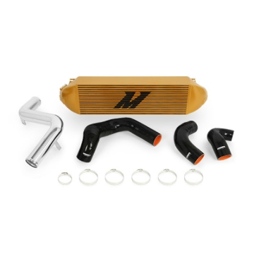 Picture of Mishimoto 2013+ Ford Focus ST Gold Intercooler w/ Polished Pipes