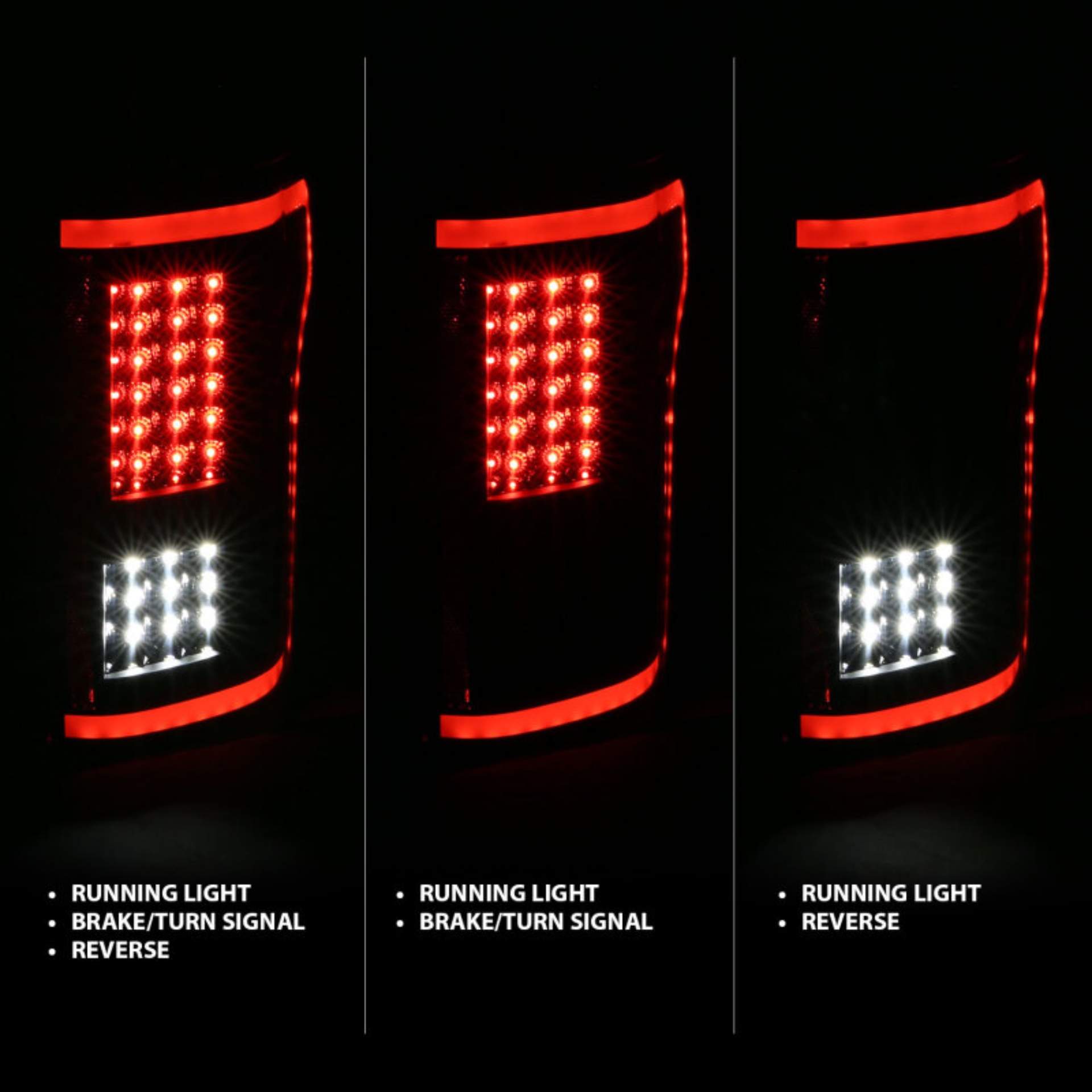 Picture of ANZO 2015-2017 Ford F-150 LED Taillights Black