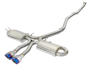 Picture of aFe Takeda 3in 304 SS Cat-Back Exhaust System w/ Blue Tips 2017+ Honda Civic Si 4Dr I4 1.5L (t)