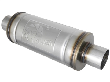 Picture of aFe MACH Force-Xp 409 SS Muffler 3in Center/Center 14in L x 6in Dia - Round Body