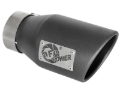 Picture of aFe MACH Force-Xp 3in 304 SS Metallic Black Exhaust Tip 3in In x 4-1/2in Out x 9in L Clamp-On Right