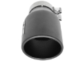 Picture of aFe MACH Force-Xp 3in 304 SS Metallic Black Exhaust Tip 3in In x 4-1/2in Out x 9in L Bolt-On Left