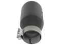 Picture of aFe MACH Force-Xp 3in 304 SS Metallic Black Exhaust Tip 3in In x 4-1/2in Out x 9in L Bolt-On Left