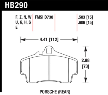 Picture of Hawk Porsche HPS Street Rear Brake Pads