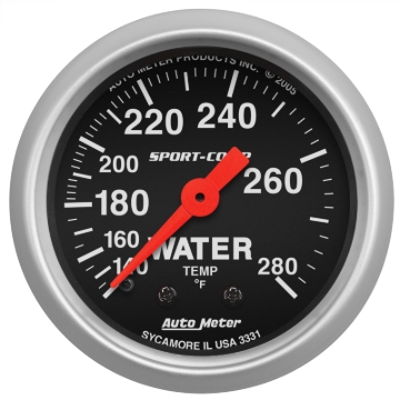 Picture of Autometer 2-1/16in 140-280 Degree F Mechanical Water Temp Sport-Comp Gauge