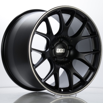 Picture of BBS CH-R 19x12 5x130 ET45 CB71.6 Satin Black Polished Rim Protector Wheel w/ Motorsport Etching
