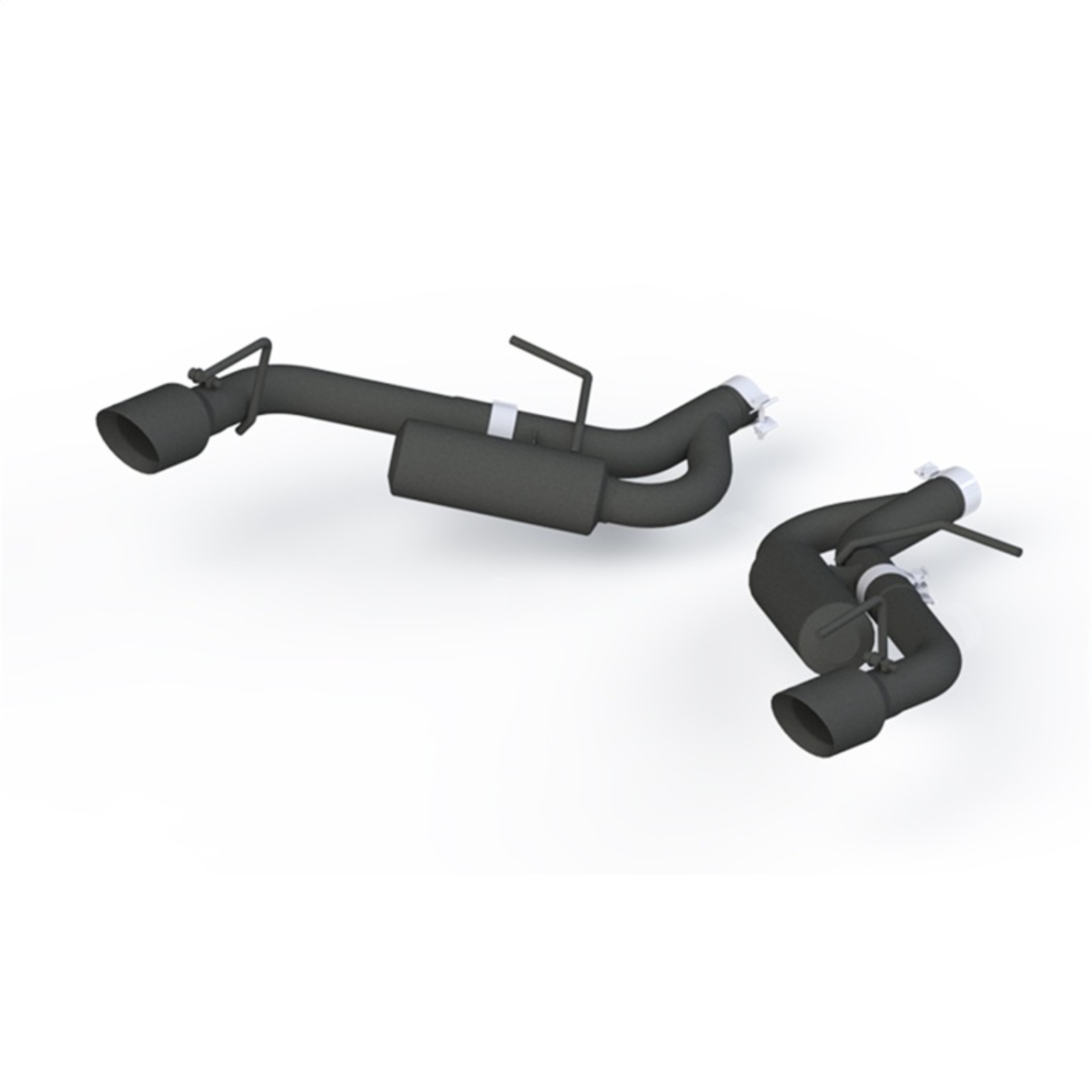 Picture of MBRP 16-19 Chevrolet Camaro 2.5in Black Coated Non NPP Axle Back Exhaust System - 4in Dual Wall Tips