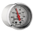 Picture of Autometer Marine Chrome Ultra-Lite 2-1/16in 0-30 HG / 0-20 PSI Vacuum / Boost Gauge