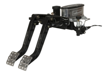 Picture of Wilwood Adjustable-Tandem Dual Pedal - Brake / Clutch - Fwd. Swing Mount - 6.25:1 - Black E-Coat