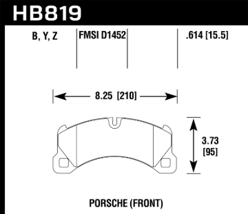 Picture of Hawk 11-13 Porsche Cayenne HPS 5.0 Front Brake Pads