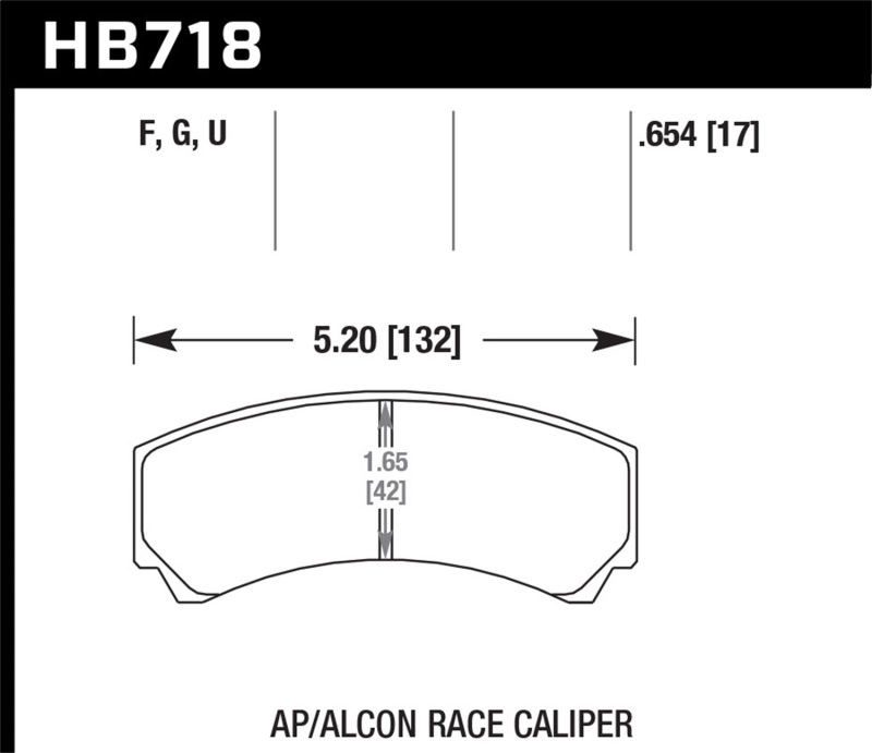 Picture of Hawk Performance HAWK HPS 5.0 Brake Pad Sets - HB718B.654