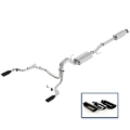 Picture of Ford Racing 15-18 F-150 5.0L Cat-Back Touring Exhaust System - Rear Exit Black Chrome Tips