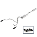 Picture of Ford Racing 15-18 F-150 5.0L Cat-Back Touring Exhaust System - Rear Exit Black Chrome Tips