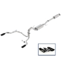 Picture of Ford Racing 15-18 F-150 5.0L Cat-Back Touring Exhaust System - Rear Exit Black Chrome Tips
