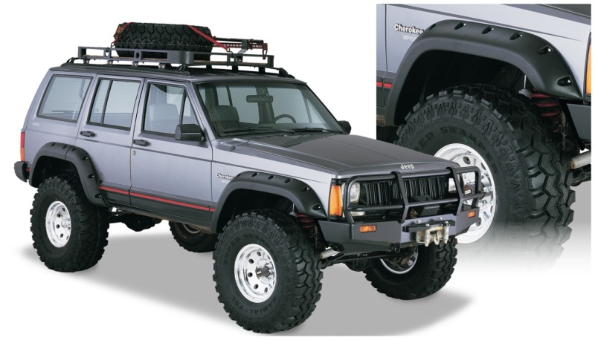 Picture of Bushwacker BUS Jeep Cutout Style Flares Fender Flares - 10911-07