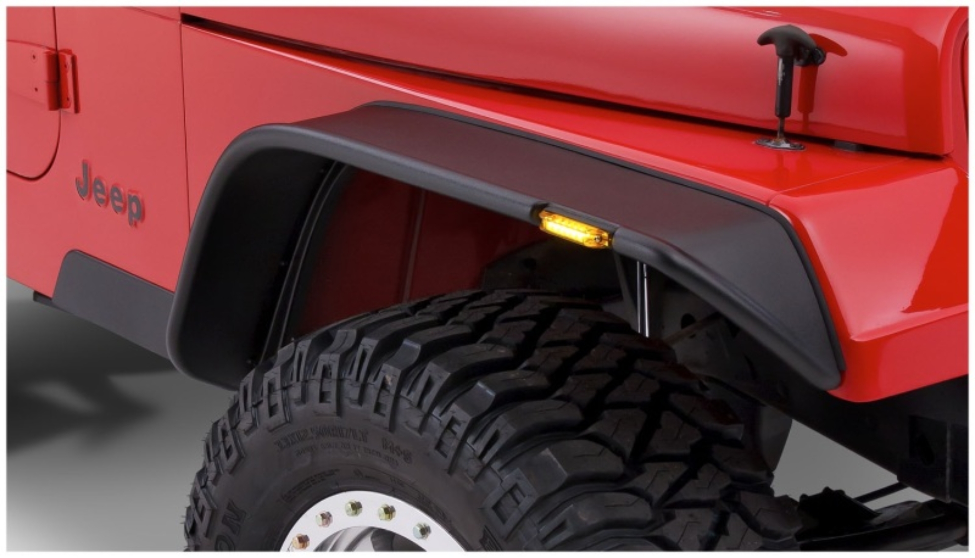 Picture of Bushwacker 87-95 Jeep Wrangler Flat Style Flares 2pc Excludes Renegade - Black