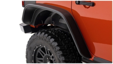 Picture of Bushwacker 07-18 Jeep Wrangler Unlimited Flat Style Flares 2pc 4-Door Sport Utility Only - Black