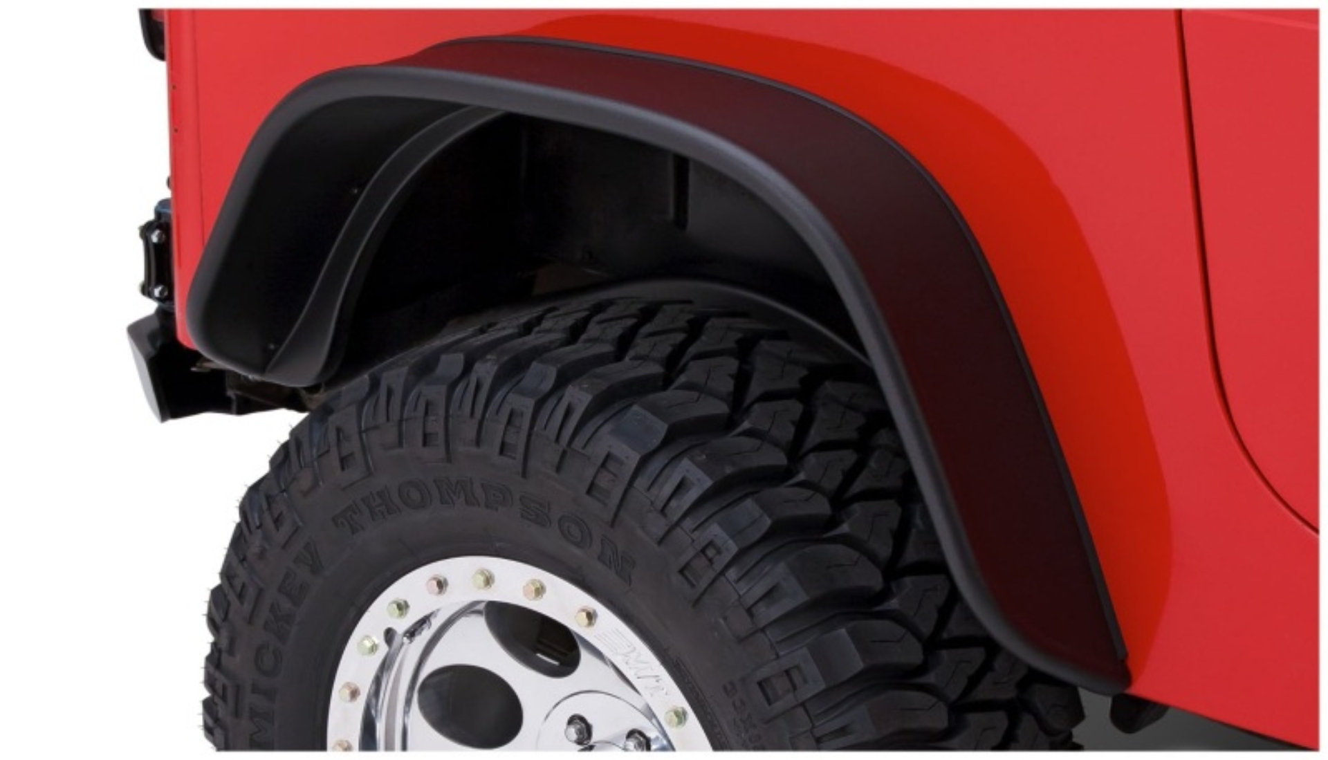 Picture of Bushwacker 87-95 Jeep Wrangler Flat Style Flares 2pc Excludes Renegade - Black