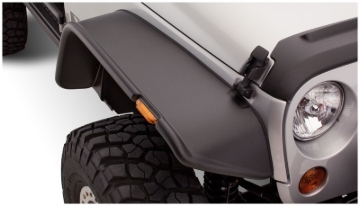 Picture of Bushwacker 07-18 Jeep Wrangler Flat Style Flares 2pc - Black