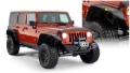 Picture of Bushwacker 07-18 Jeep Wrangler Unlimited Flat Style Flares 4pc 4-Door Sport Utility Only - Black