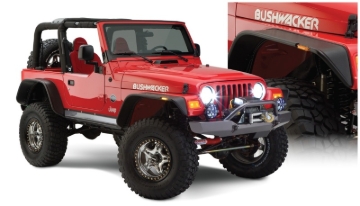 Picture of Bushwacker 97-06 Jeep Wrangler Flat Style Flares 4pc - Black