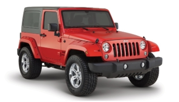 Picture of Bushwacker 07-18 Jeep Wrangler Pocket Style Flares 2pc Fits 2-Door Sport Utility Only - Black