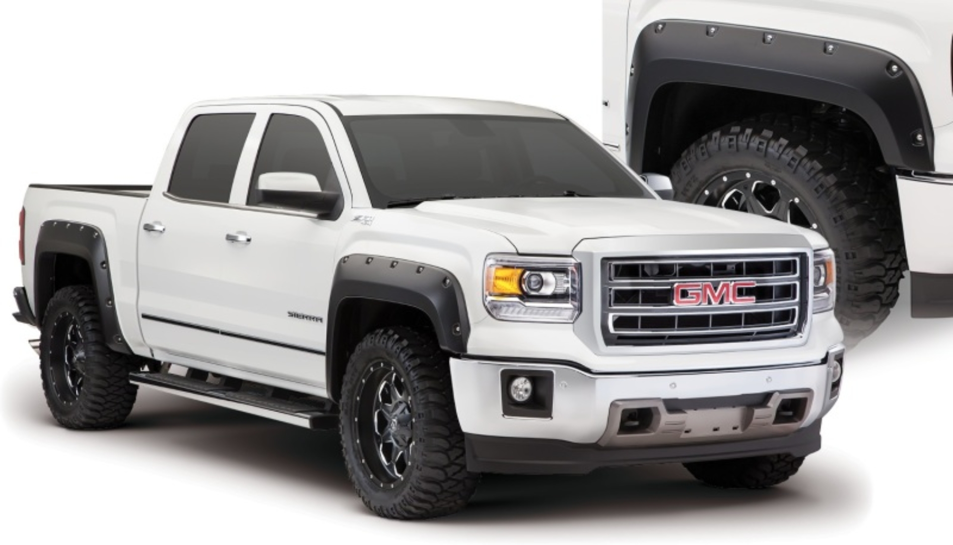 Picture of Bushwacker 16-18 GMC Sierra 1500 Pocket Style Flares 4pc - Black