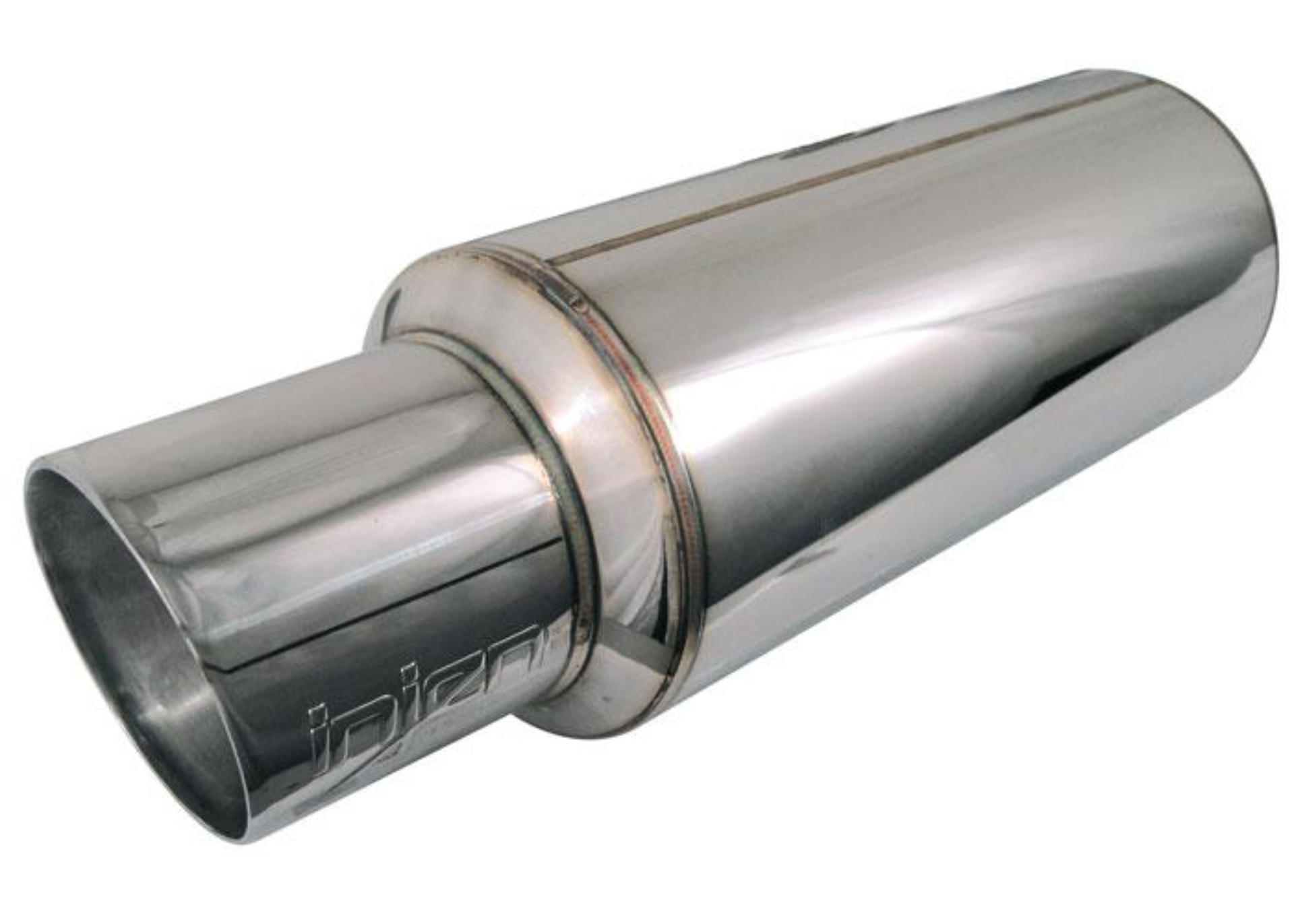 Picture of Injen 2 3/8 Universal Muffler w/Stainless Steel resonated rolled tip (Injen embossed logo)