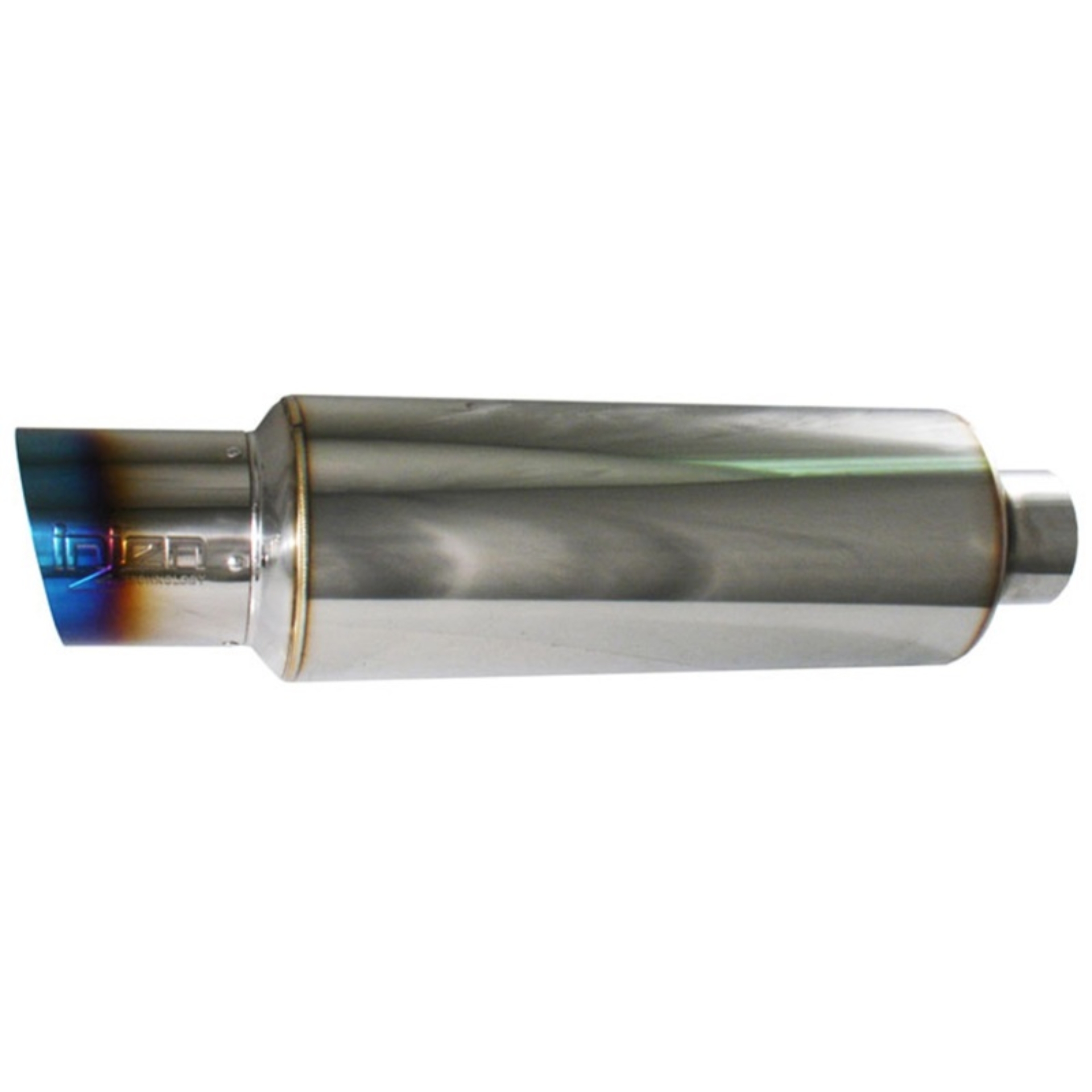 Picture of Injen 3.00 Universal Muffler w/Titanium burnt rolled Tip and stainless steel resonated inner wall