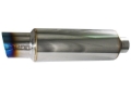 Picture of Injen 2 3/8 Universal Muffler w/Titanium burnt rolled Tip and stainless steel resonated inner wall