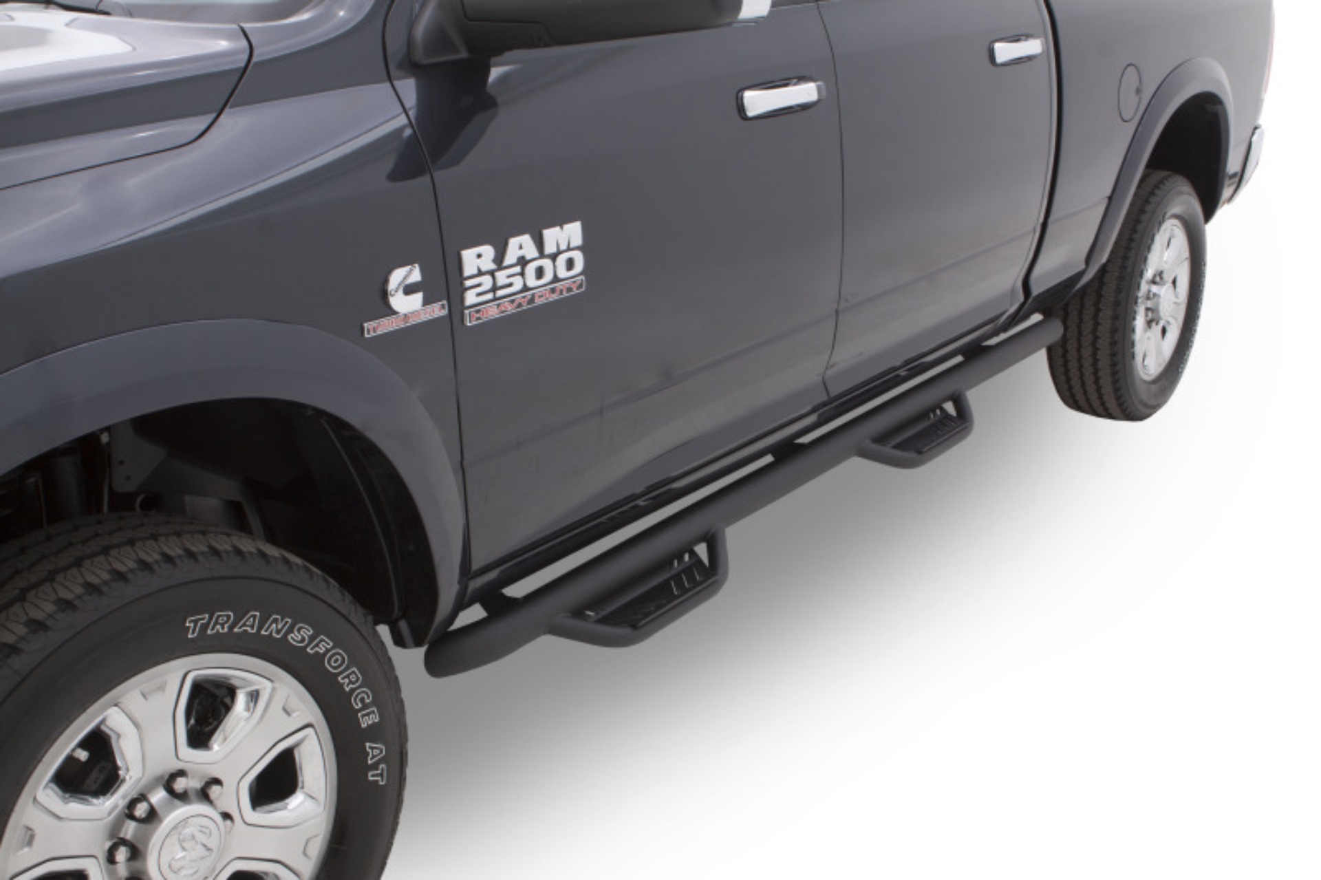Picture of Lund 09-15 Dodge Ram 1500 Crew Cab (Built Before 7/1/15) Terrain HX Step Nerf Bars - Black