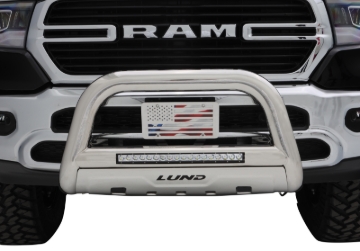 Picture of Lund 10-17 Dodge Ram 2500 Bull Bar w/Light & Wiring - Polished