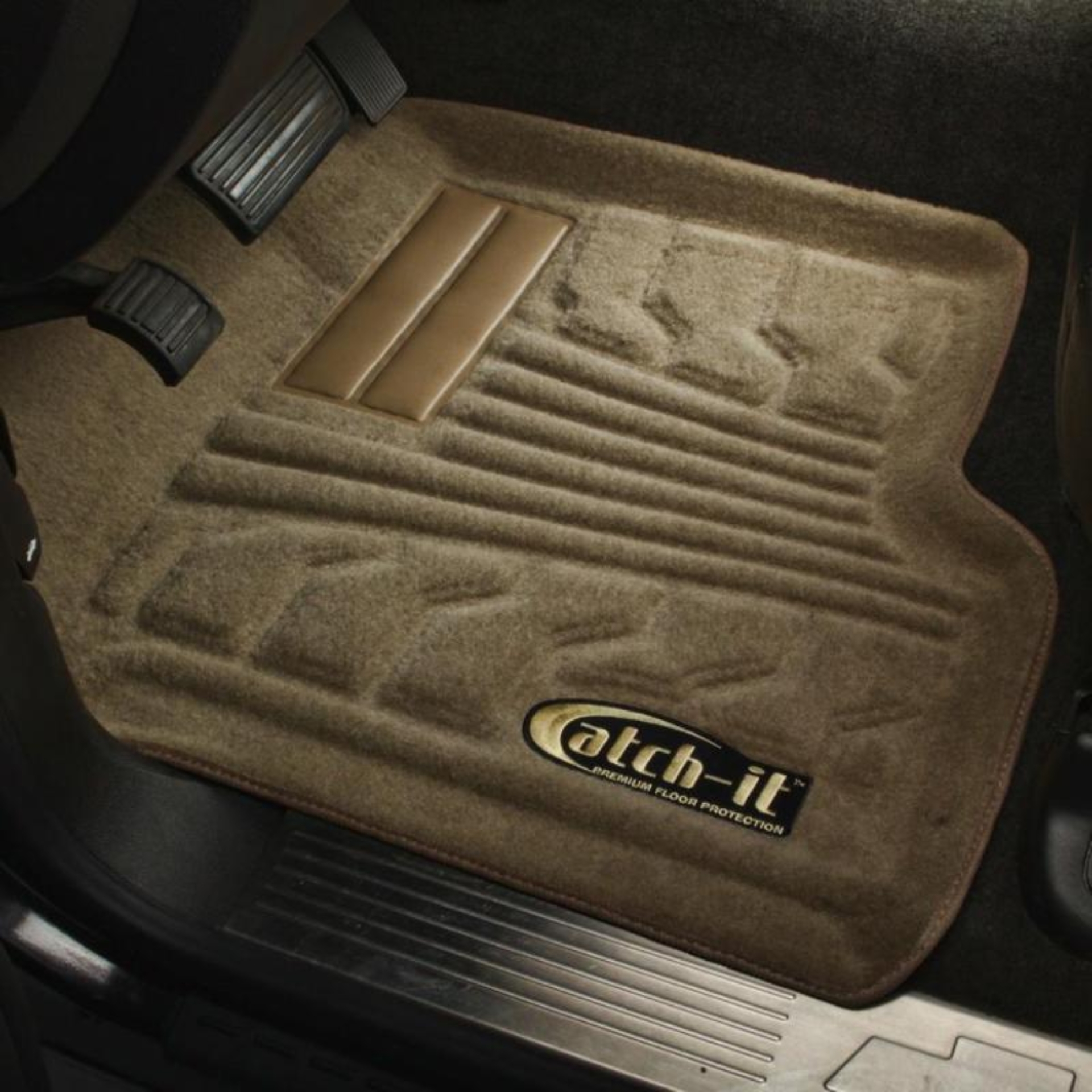 Picture of Lund 07-17 Ford Expedition Catch-It Carpet Front Floor Liner - Tan (2 Pc.)
