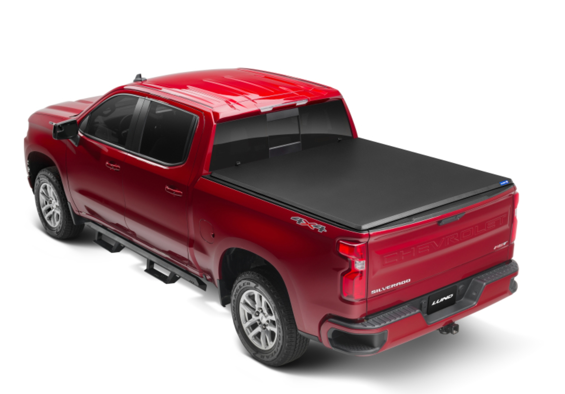 Picture of Lund 14-17 Chevy Silverado 1500 Fleetside (8ft. Bed) Hard Fold Tonneau Cover - Black